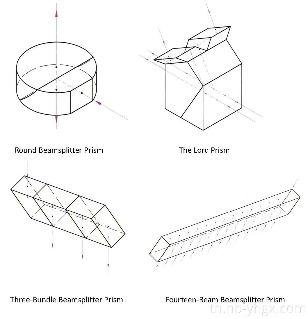 ออปติคัล UV เกรด Fused Silica Jgs1 Glass Micro Delectric Polarization Cube Beamsplitter
